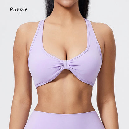Cross Back Detachable Sports Bra