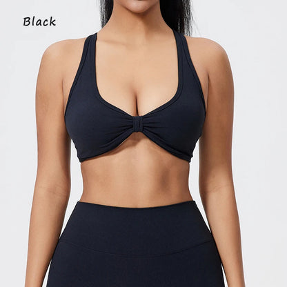Cross Back Detachable Sports Bra