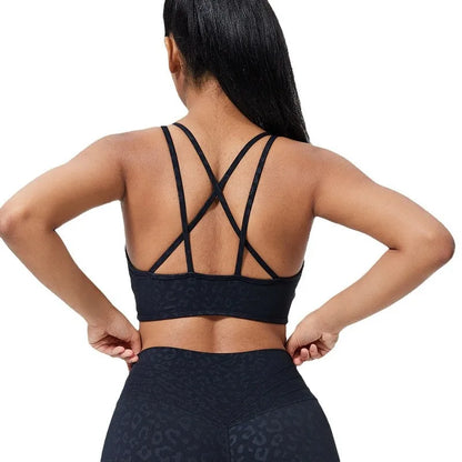 Cross Back Detachable Sports Bra