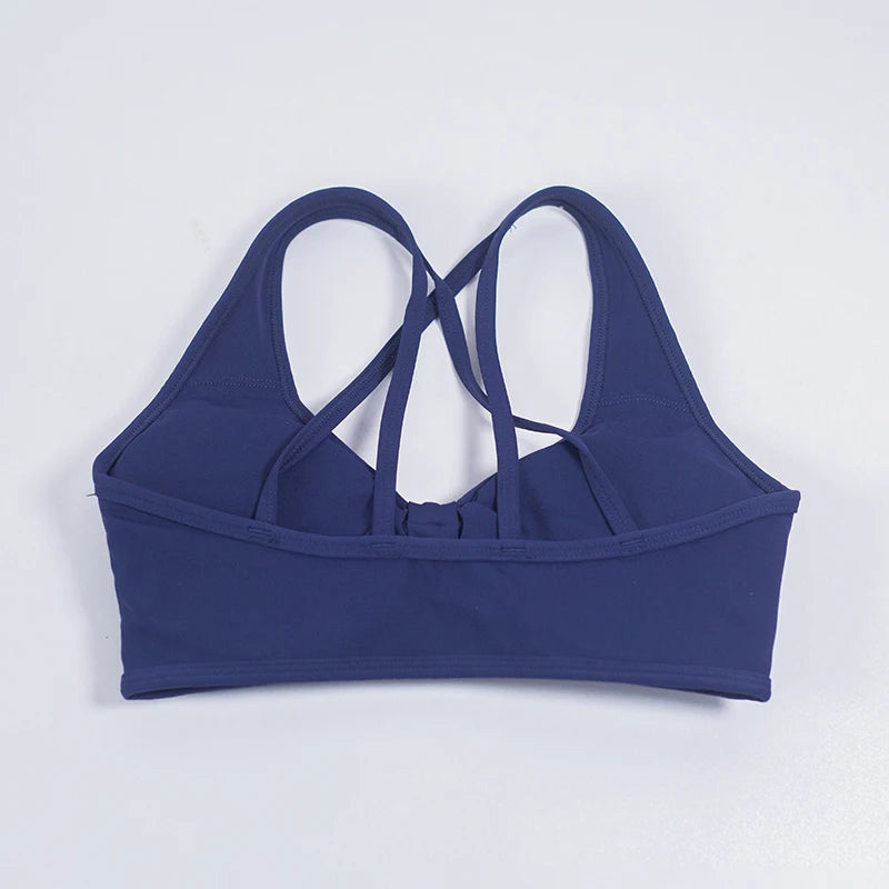 Cross Back Detachable Sports Bra