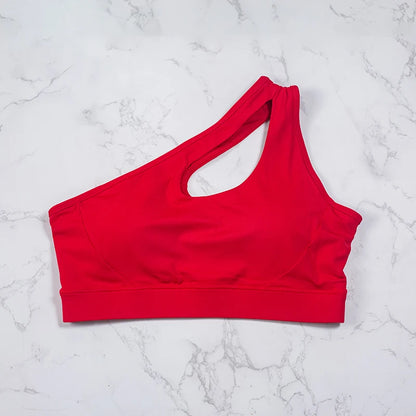 One strap sports bra