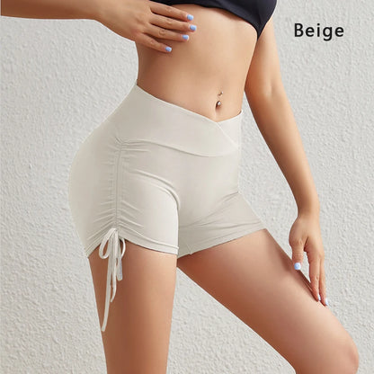 Tight Fit Shorts with Drawstrings