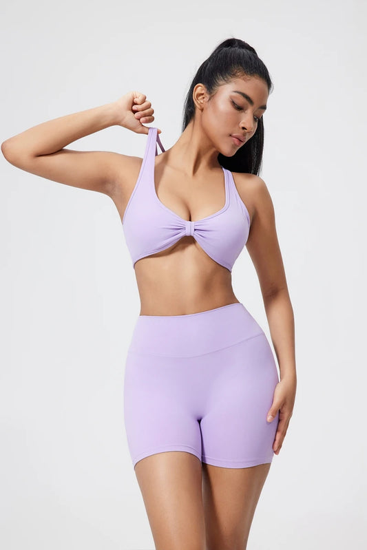 Cross Back Detachable Sports Bra