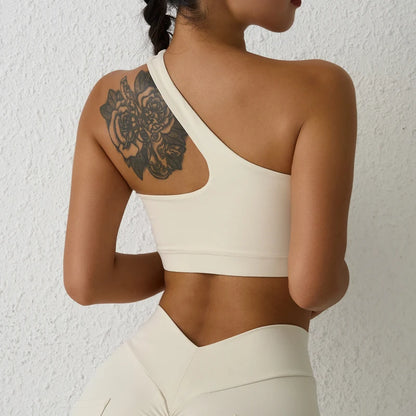 Sexy one shoulder sports Bra