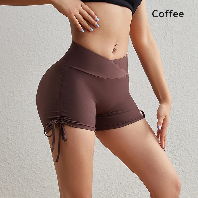 Tight Fit Shorts with Drawstrings