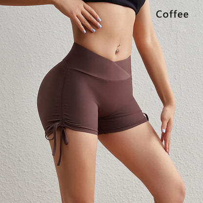 Tight Fit Shorts with Drawstrings