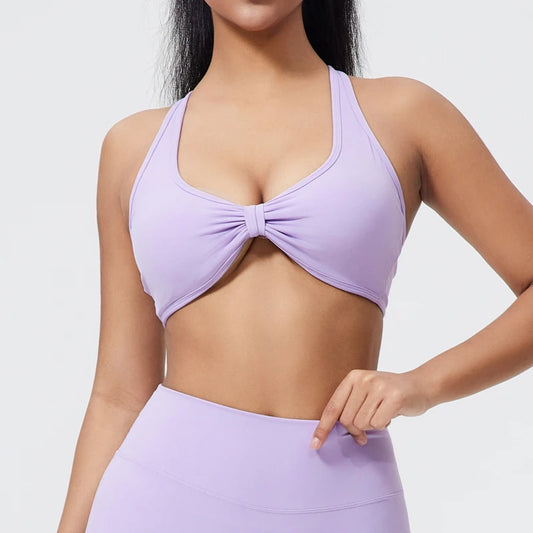 Cross Back Detachable Sports Bra