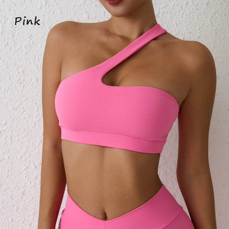 Sexy one shoulder sports Bra