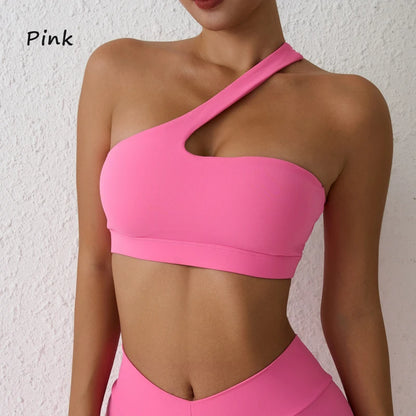 Sexy one shoulder sports Bra