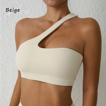 Sexy one shoulder sports Bra